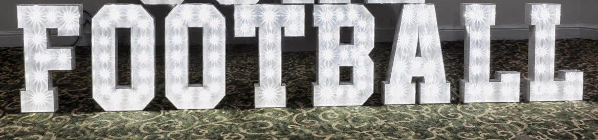 4ft LED Light Up Letters Football