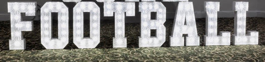 4ft LED Light Up Letters Football