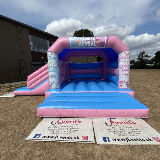 Gender Reveal Pastel Pink & Pastel Blue Bounce 'n' Slide
