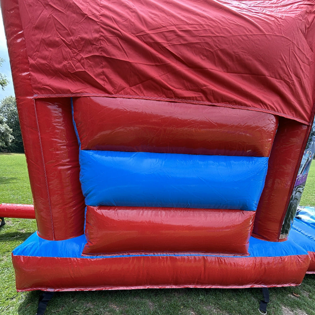 Red & Blue Bouncy Castle Monster Truck