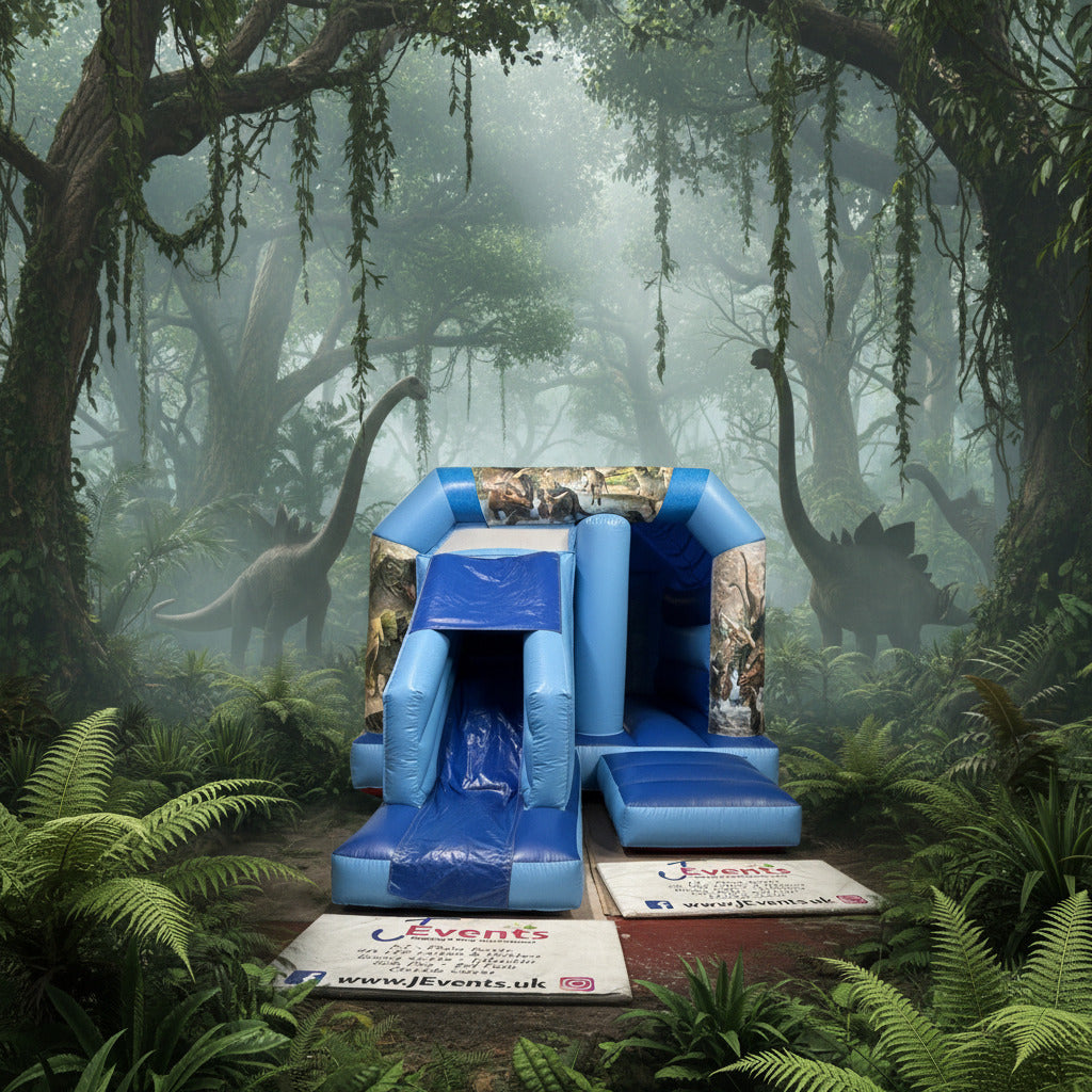 Blue Bounce 'n' Slide Dinosaur Themed