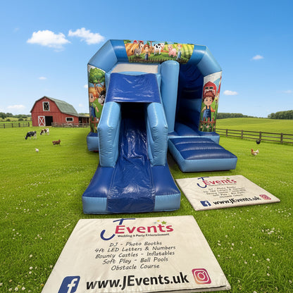 Blue Bounce 'n' Slide Farm 2 Themed