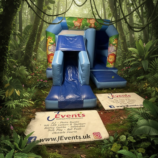 Cute Jungle Blue Bounce 'n' Slide