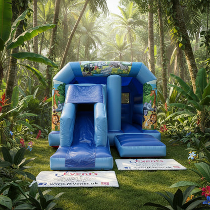 Blue Bounce 'n' Slide Jungle Themed 2