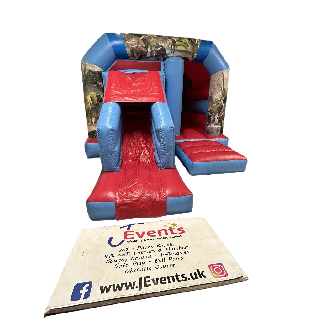 Red & Blue Bounce 'n' Slide Dinosaur Themed