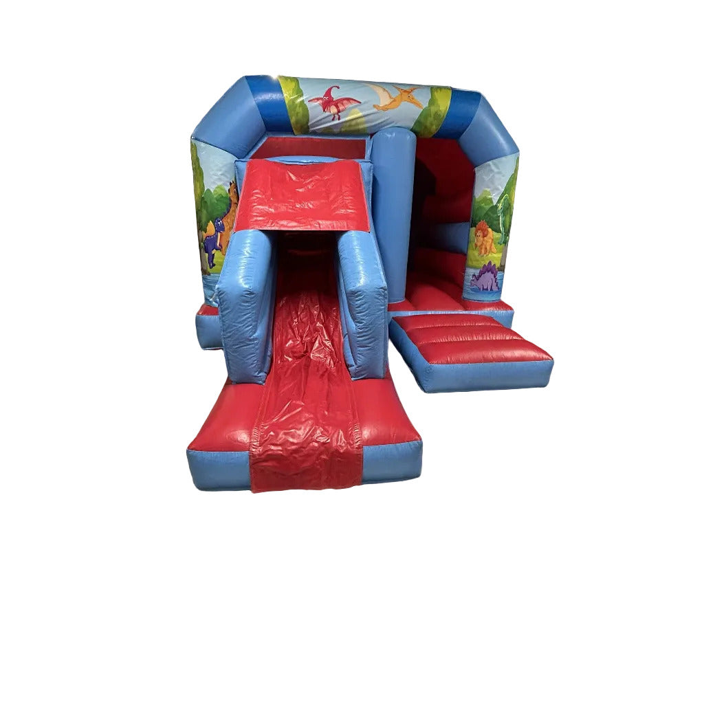 Cute Cartoon Dinosaur Bounce 'n' Slide Red & Blue