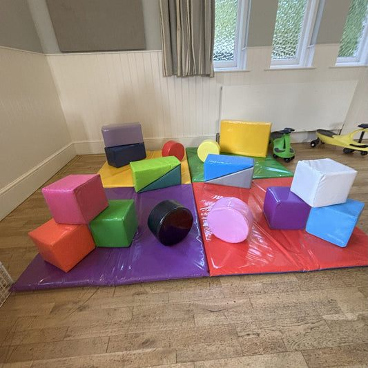 Multicoloured Rainbow Soft Play Shapes