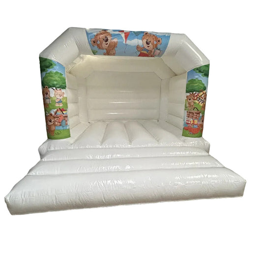 White Bouncy Castle Teddy Bear