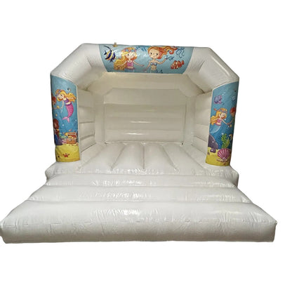 White Bouncy Castle Mermaid 2