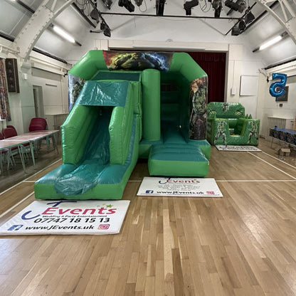 Hulk Green Bounce 'n' Slide Plain & Green Ball Pool