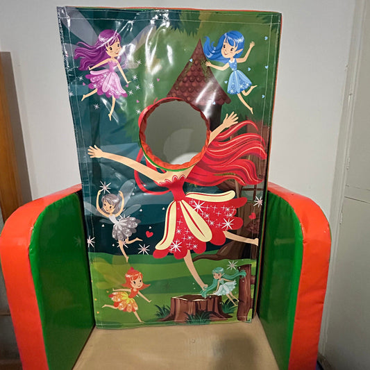 Fairy ‘Face in Hole’  Peek a Boo Red & Blue