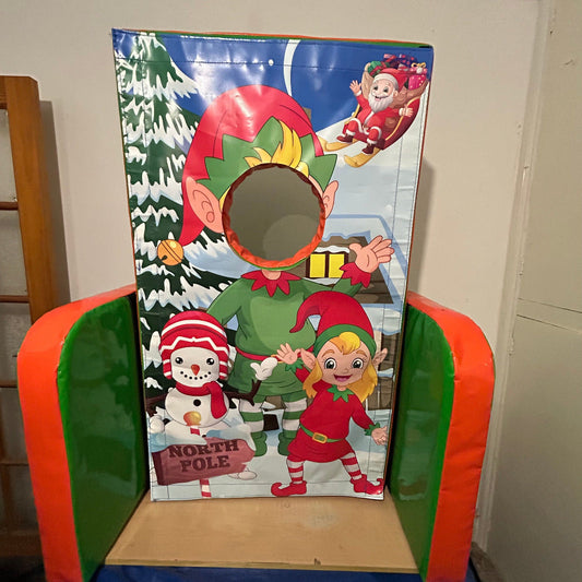 Christmas Elf ‘Face in Hole’  Peek a Boo Green
