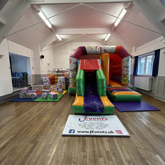Party Time Unicorn Bounce n Slide, Ball Pool & Soft Play Package Multicoloured