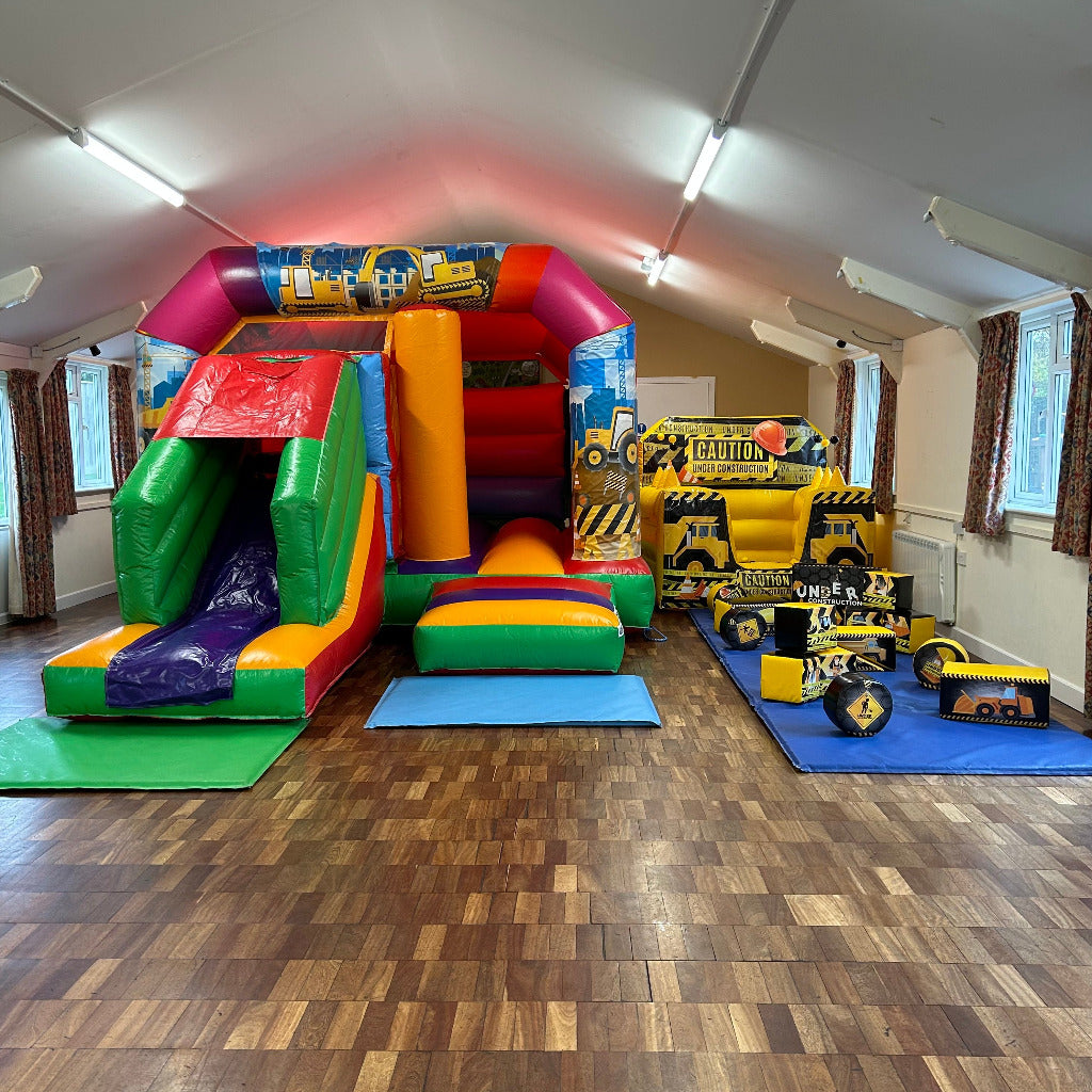 Bounce 'n' Slide, Ball Pool & Soft Play Shapes Construction Themed Package