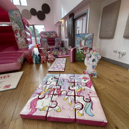 Unicorn Bounce n Slide, Ball Pool, Soft Play Shapes, Hopscotch, Face In The Hole & Puzzle Package