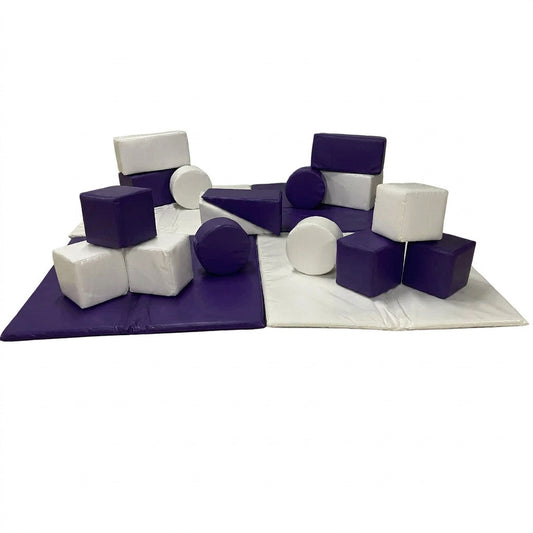 Purple & White Soft Play Shapes