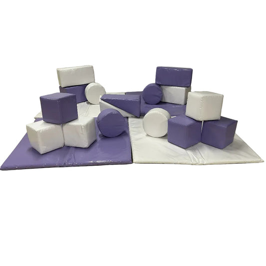 Lilac & White Soft Play Shapes
