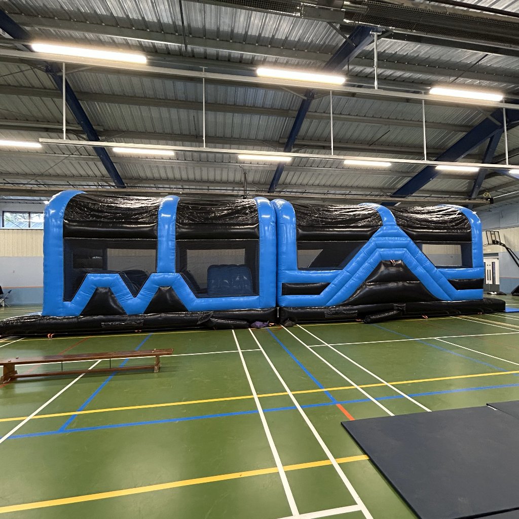 Assault Course 46ft Blue & Black Inflatable Obstacle Course