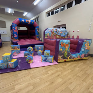 Mermaid Themed Bouncy Castle Pink & Purple