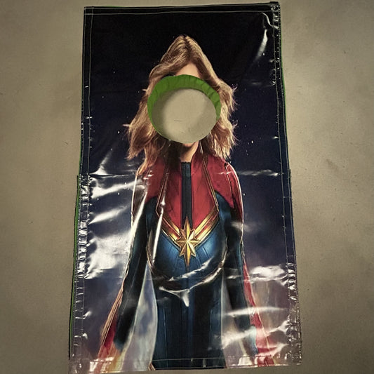 Captain Marvel ‘Face in Hole’  Peek a Boo Blue & Yellow