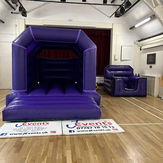 Purple Bouncy Castle Plain & Purple Ball Pool Plain