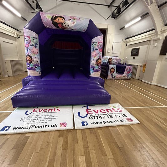 Gabbys Dollhouse Bouncy Castle & Ball Pool Package Purple