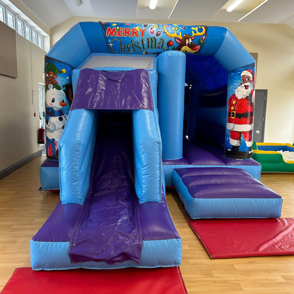 Blue & Purple Bounce 'n' Slide Christmas Themed