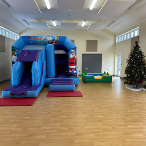 Blue & Purple Bounce 'n' Slide Christmas Themed