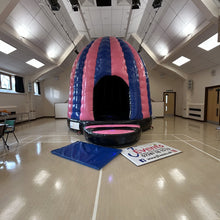 Load image into Gallery viewer, Blue &amp; Pink Disco Dome Bouncy Castle
