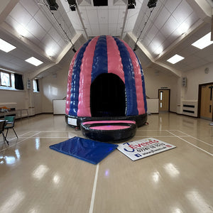 Blue & Pink Disco Dome Bouncy Castle