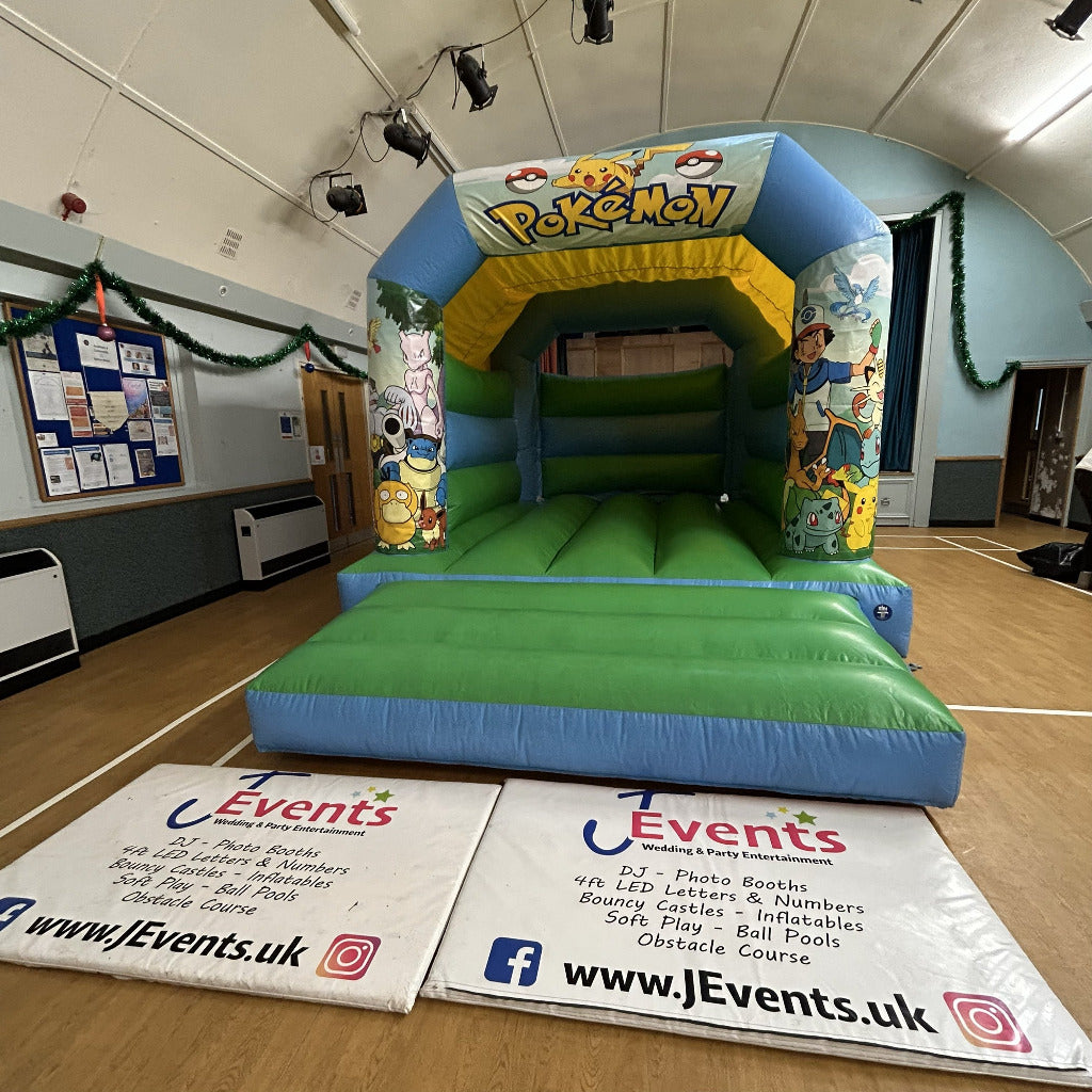 Pokemon First Generation Bouncy Castle Blue & Green