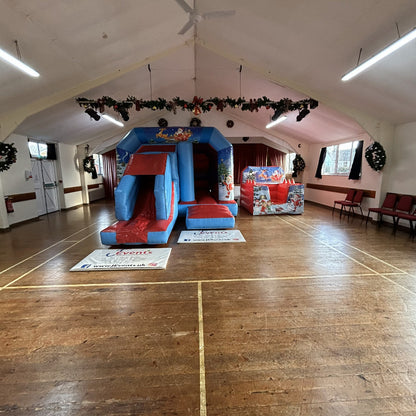 Red & Blue 2 Bounce 'n' Slide Christmas Themed