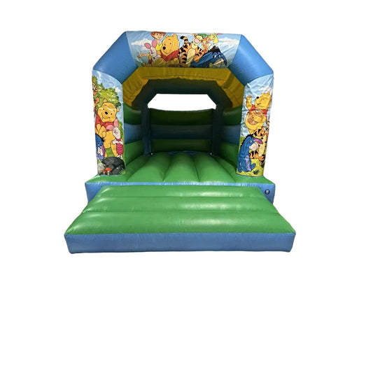 Winnie The Pooh Bear & Friends Bouncy Castle Blue & Green