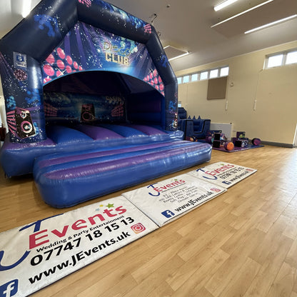 Blue & Purple Disco Bouncy Castle