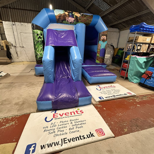 Minecraft Game Bounce n Slide Blue & Purple