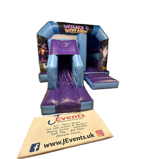 Witches & Wizards Themed Bounce 'n' Slide Blue & Purple