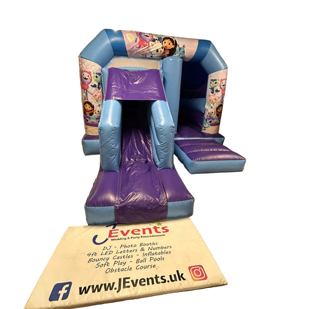 Gabbys Dollhouse Bounce 'n' Slide Pastel Blue & Purple