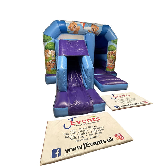 Teddy Bear Picnic Bounce 'n' Slide Blue & Purple