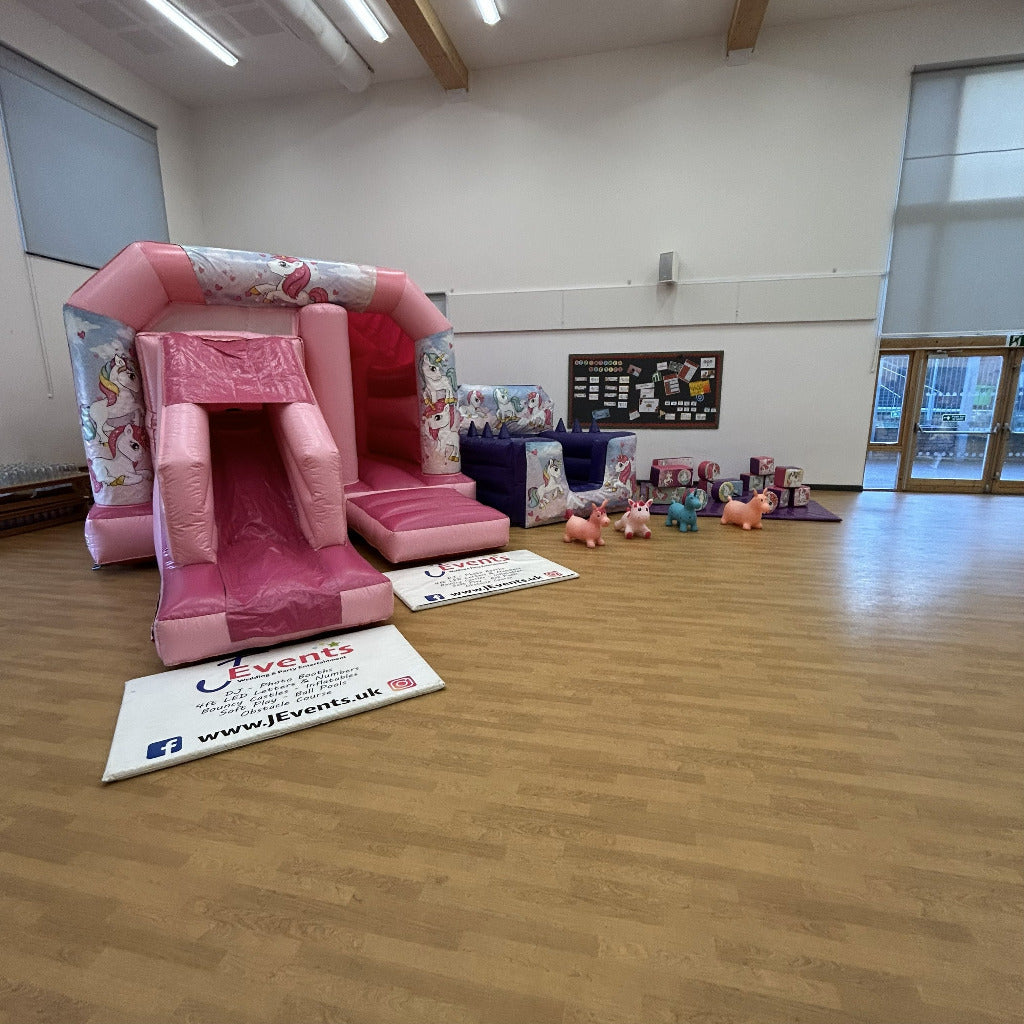 Cute Unicorn Purple Inflatable Ball Pool Air Juggler