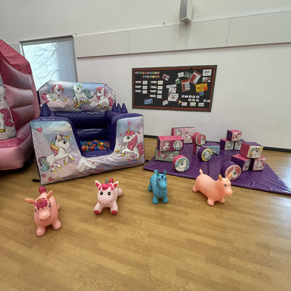 Cute Unicorn Purple Inflatable Ball Pool Air Juggler