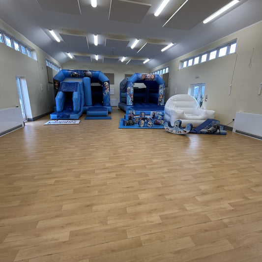 Ice Bouncy Castle, Ice Bounce 'n' Slide Bouncy Castle, Ball Pool & Soft Play (Plus Slide & Rocker) Package