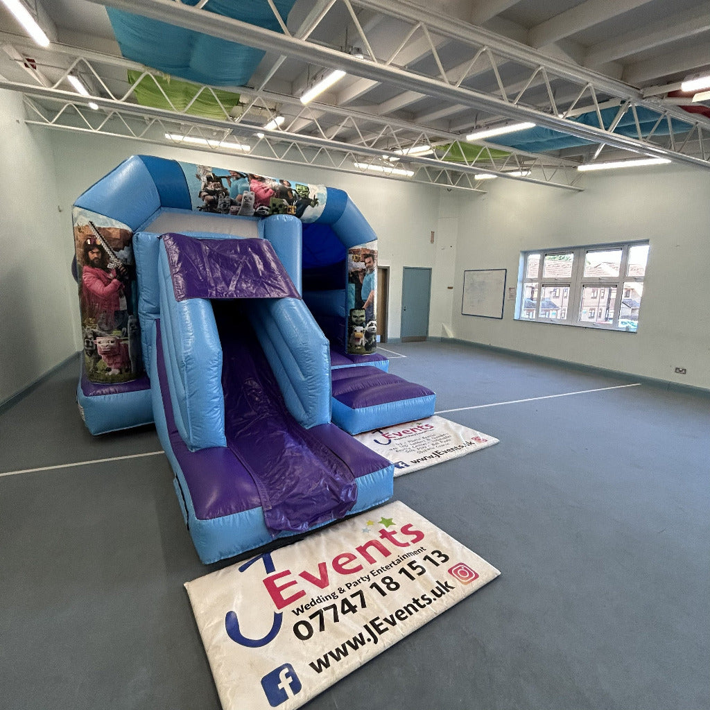 Minecraft Movie Bounce n Slide Blue & Purple