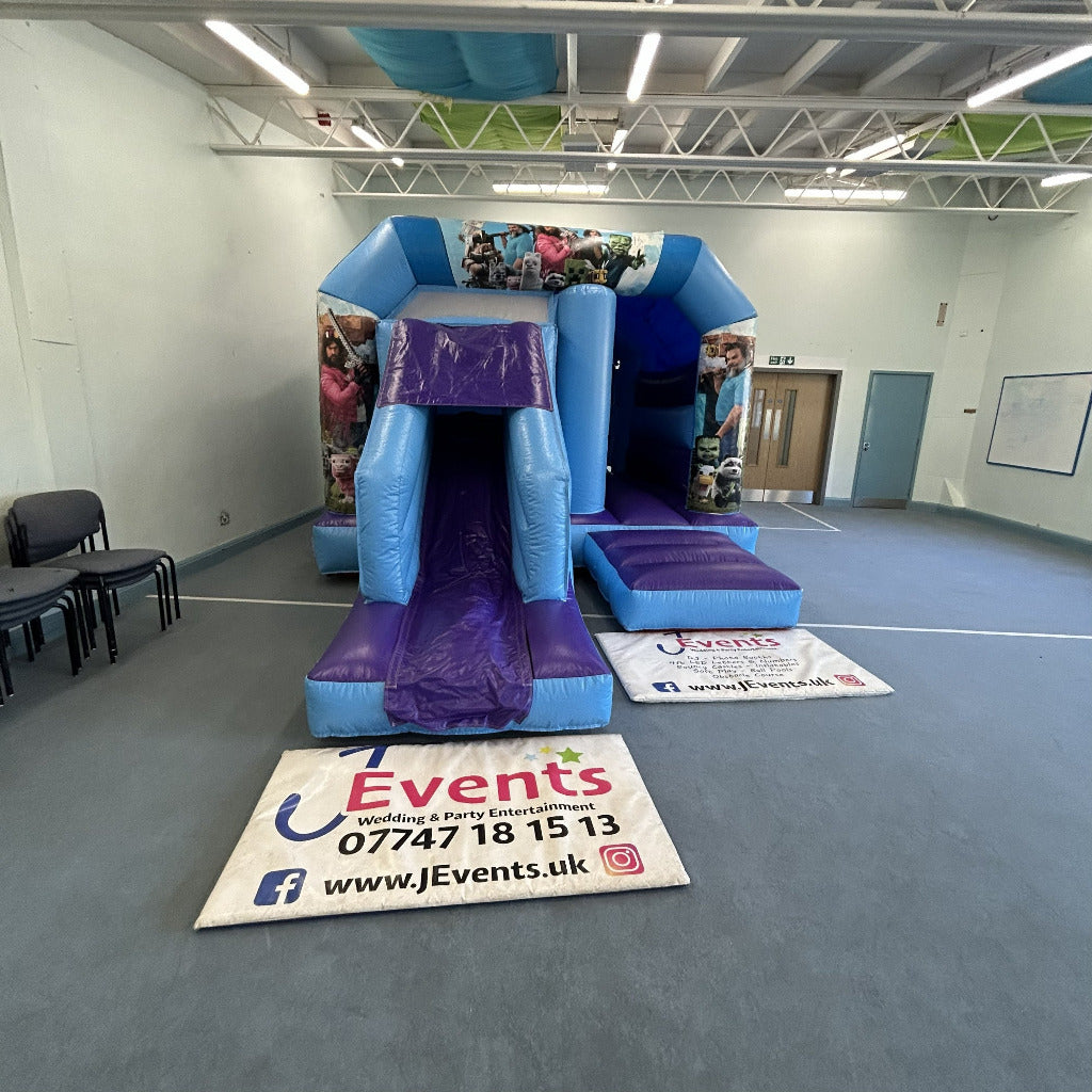 Minecraft Movie Bounce n Slide Blue & Purple