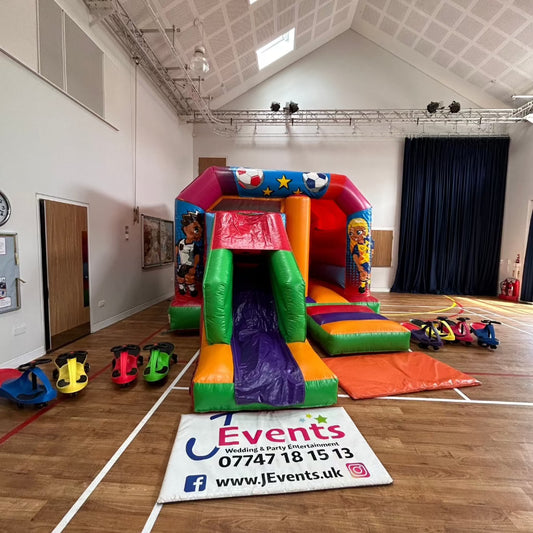 Multicoloured Bounce 'n' Slide Football Themed