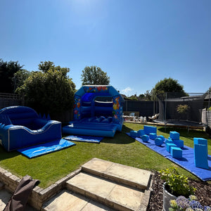 Blue Bouncy Castle Package