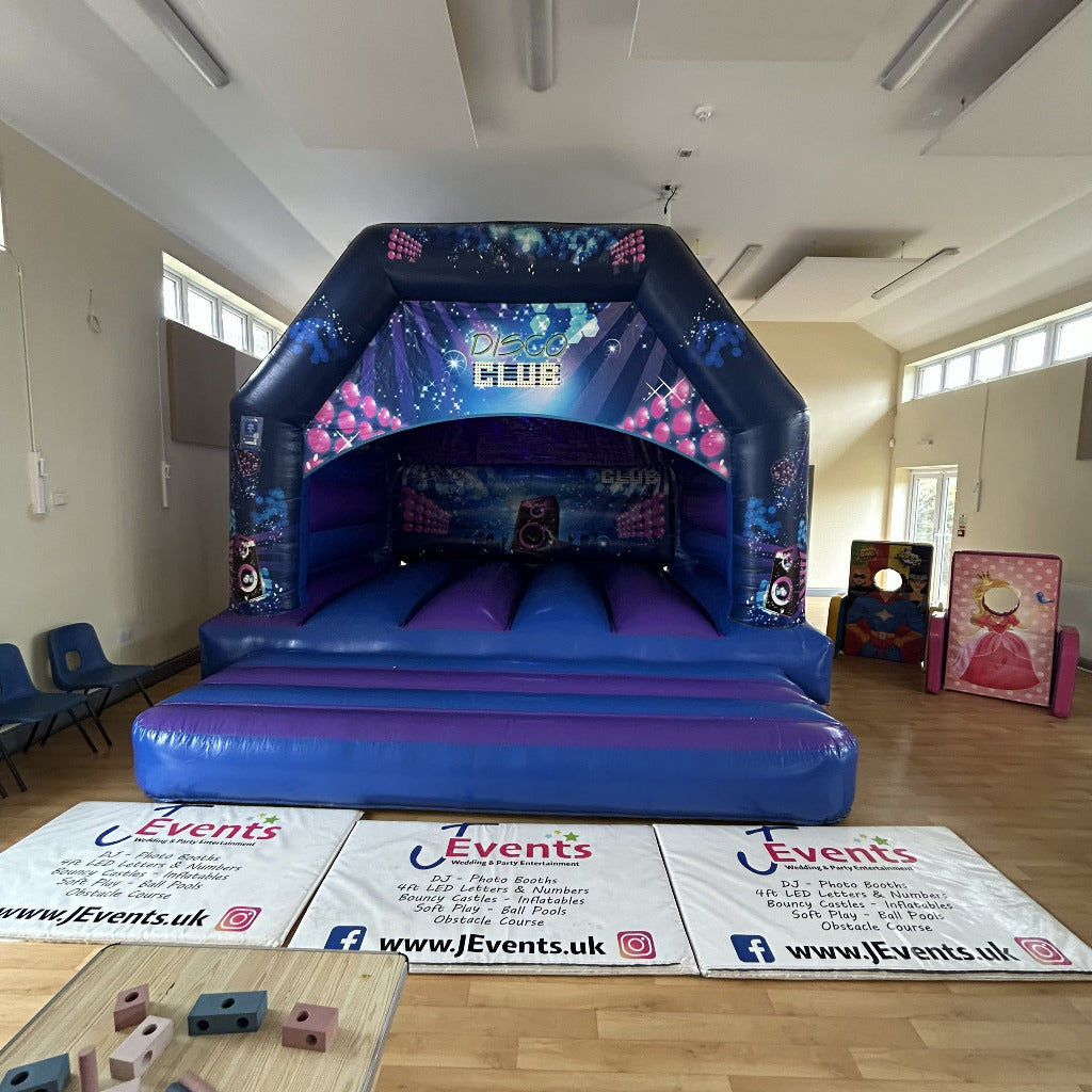 Blue & Purple Disco Bouncy Castle