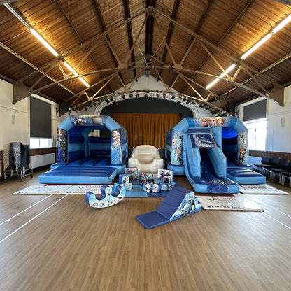 Frozen  Bouncy Castle, Frozen  Bounce 'n' Slide Bouncy Castle, Ball Pool & Soft Play (Plus Slide & Rocker) Package
