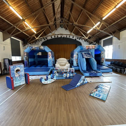 Frozen  Bouncy Castle, Frozen  Bounce 'n' Slide Bouncy Castle, Ball Pool & Soft Play (Plus Slide & Rocker) Also Face In The Hole & Hopscotch Package