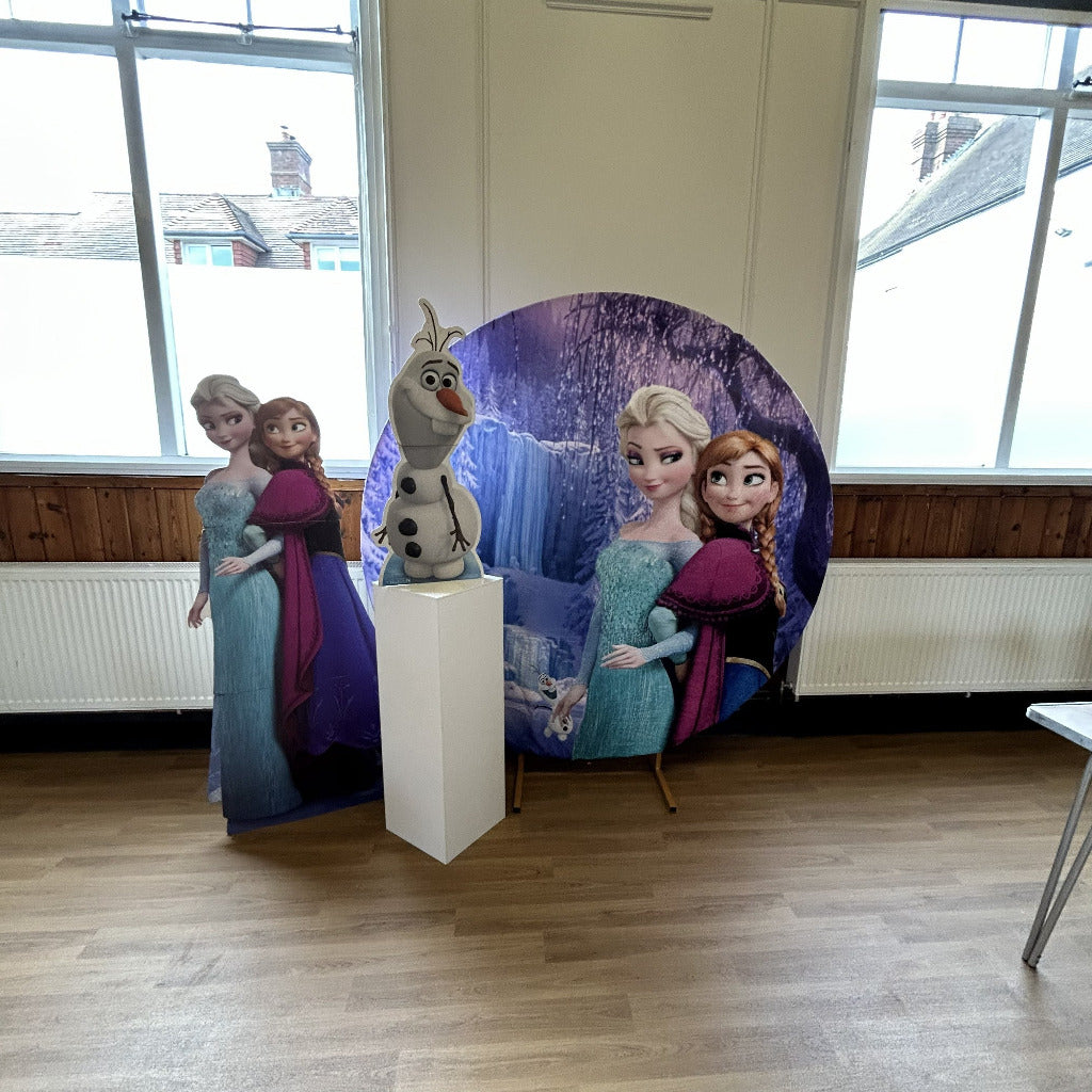 6ft Round Frozen Backdrop Hoop