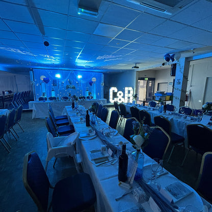 4ft LED 2 x Letters plus a & Shape (Initials)